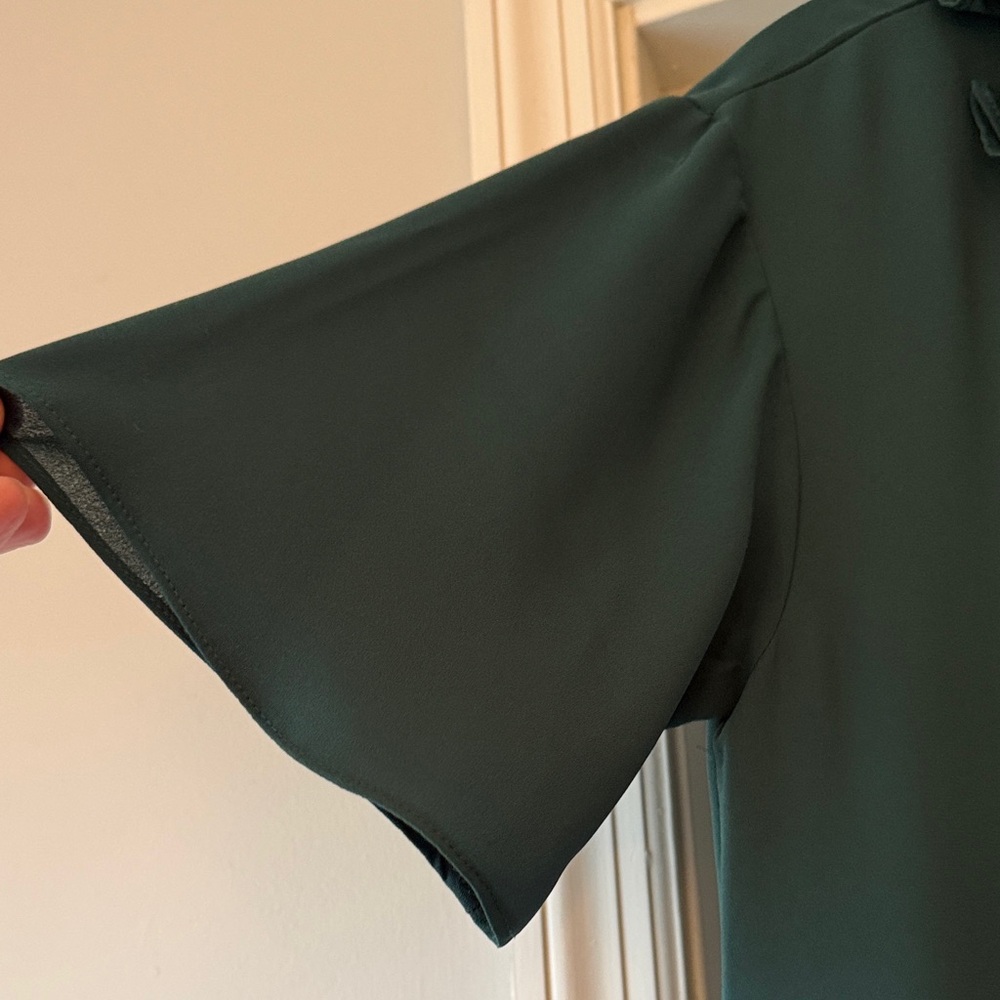 Chelsea28 Teal Ruffle Blouse - Picture 2 of 6